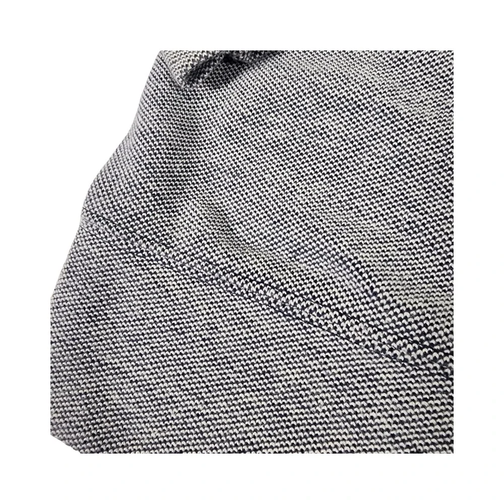 Banana Republic‎ Mens Heathered Gray Shawl Collar Stripe Pullover Sweatshirt L